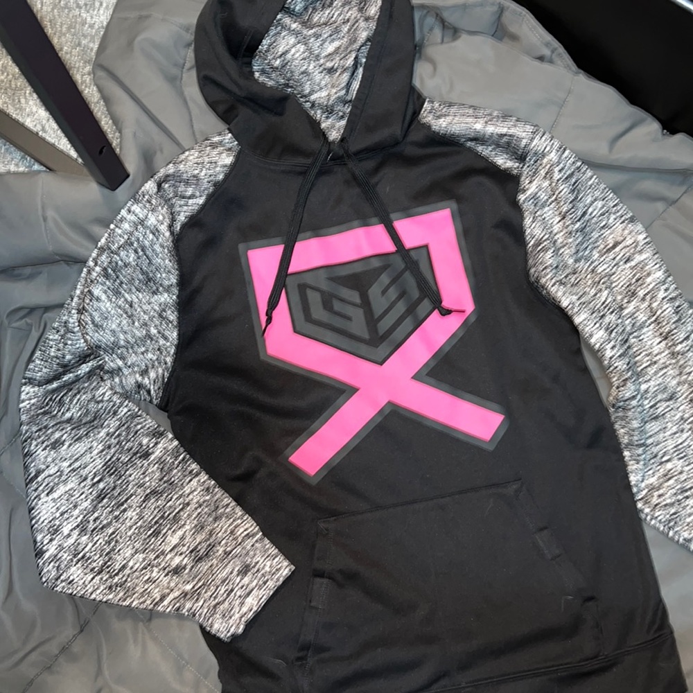 Black and Pink Small GS Sports Hoodie